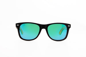 Wayfarer with green lenses