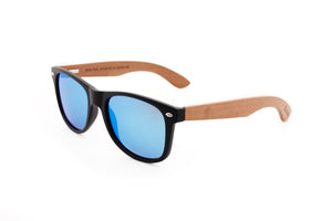 Wayfarer with blue lenses